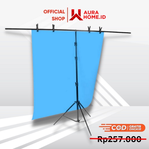 Stand Background Backdrop T-Shape 4 Clamp / Bracket Braket Stand Standing Penyangga Background Backd