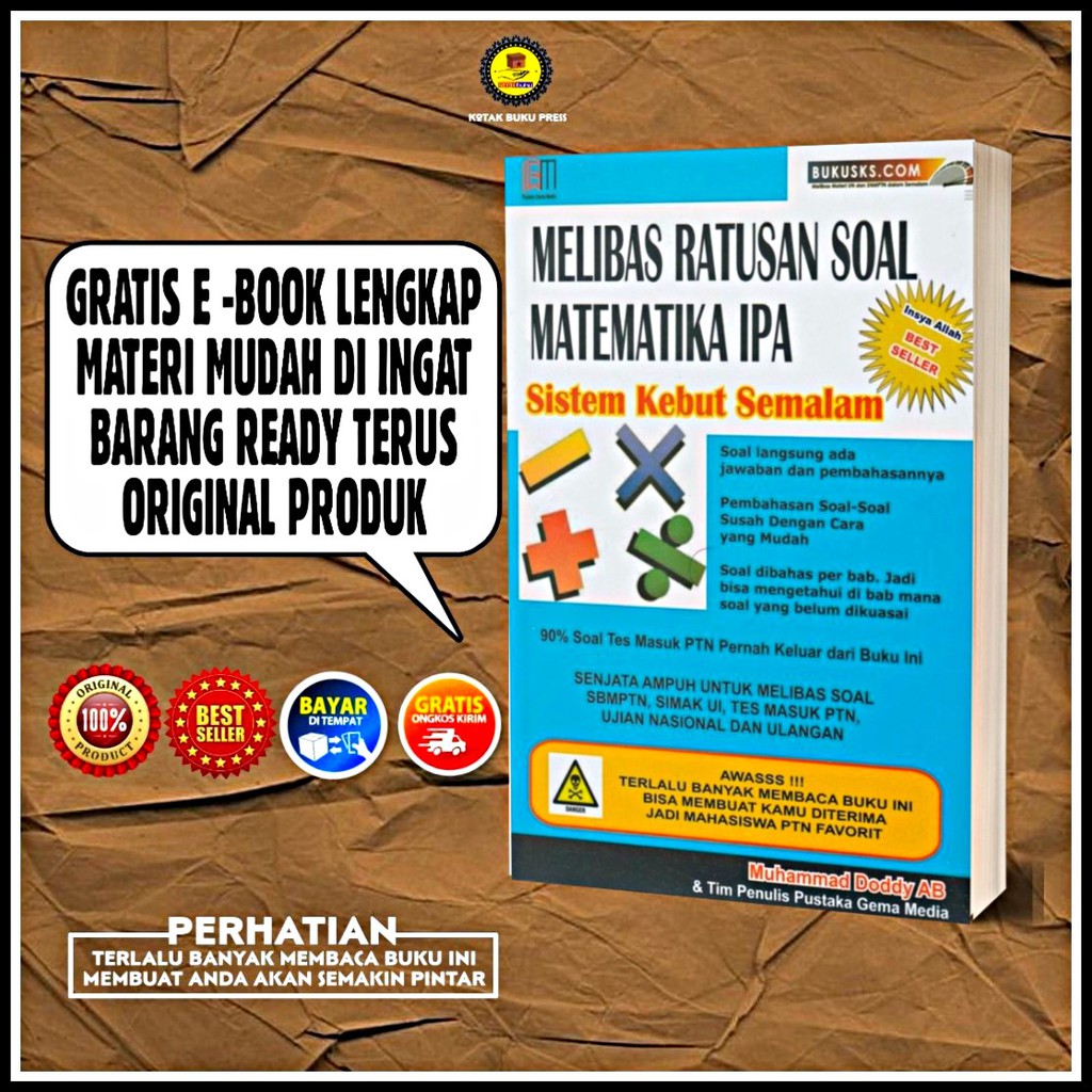 BUKU SKS IPS / BUKU SKS IPA / MENGUASAI IPS / MENGUASAI IPA / SISTEM KEBUT SEMALAM / MELIBAS RATUSAN-MATEMATIKA IPA