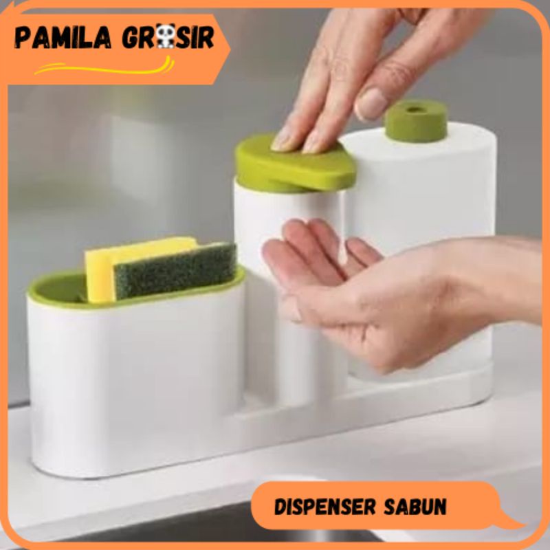 DISPENSER SABUN CUCI PIRING/ DISPENSER SABUN CUCI TANGAN/ DISPENSER SET 3 IN 1