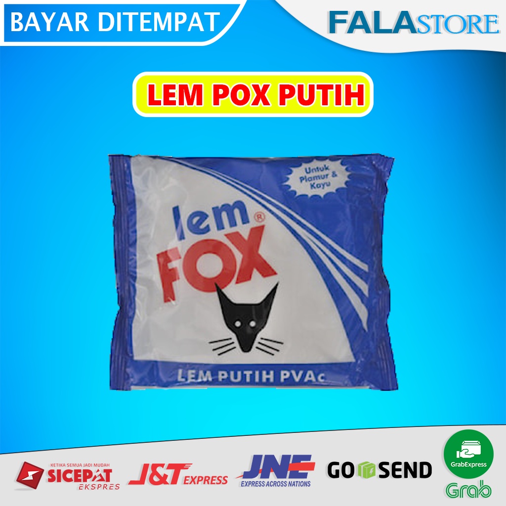 

LEM FOX 350 PUTIH PVAc Biru / LEM SLIME 350 GRAM FOX BIRU LEM KERTAS KAYU