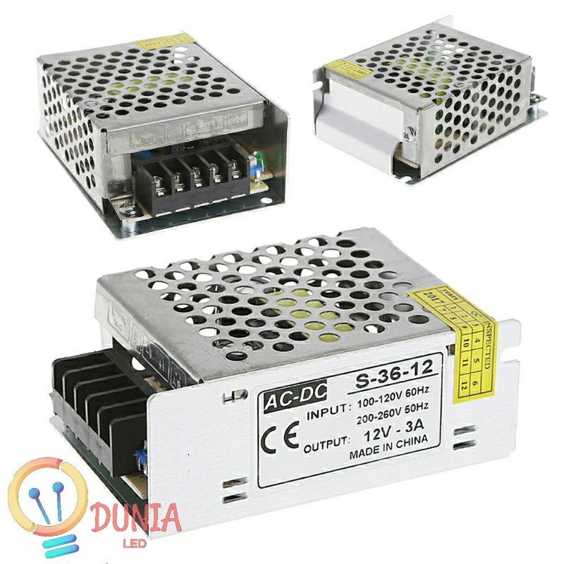 Power Supply Adaptor Switching Trafo LED Strip 12V 3A / 12V 5A