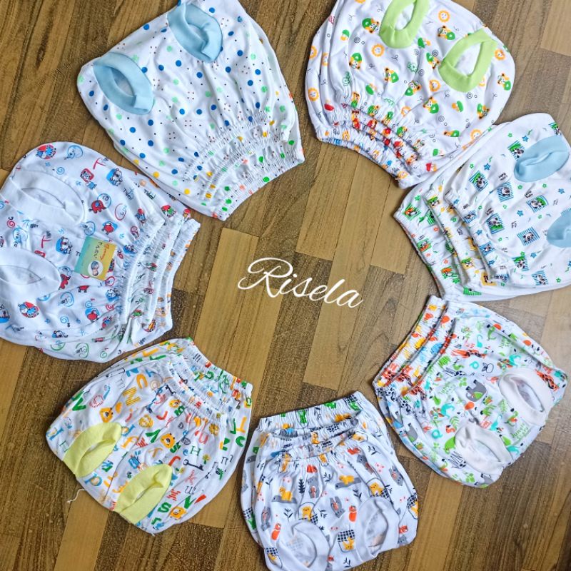 6 Pcs Celana Pop Pendek Kacamata Baru Lahir 3-36 Bulan Motif Keren dan Lucu