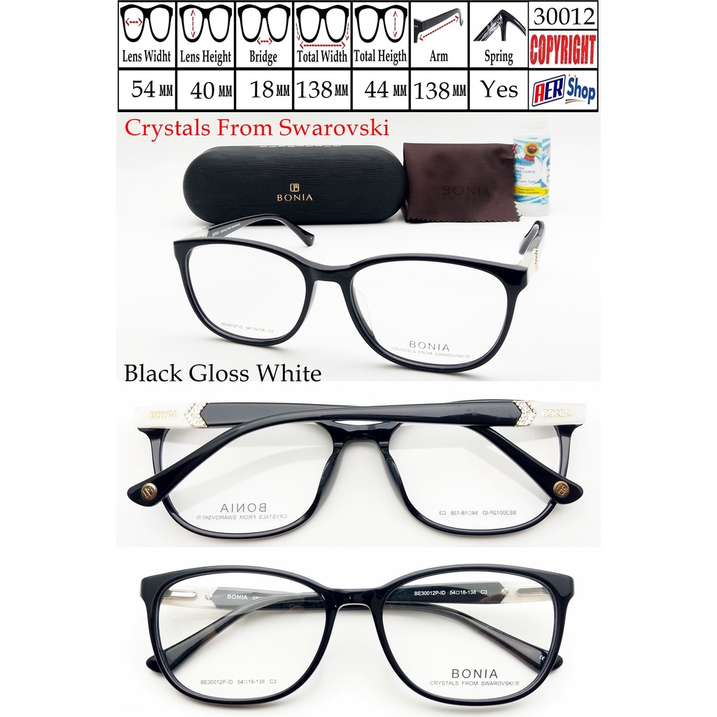 frame BONIA ORIGINAL CRYSTALS FROM SWAROVSKI kacamata bonia minus