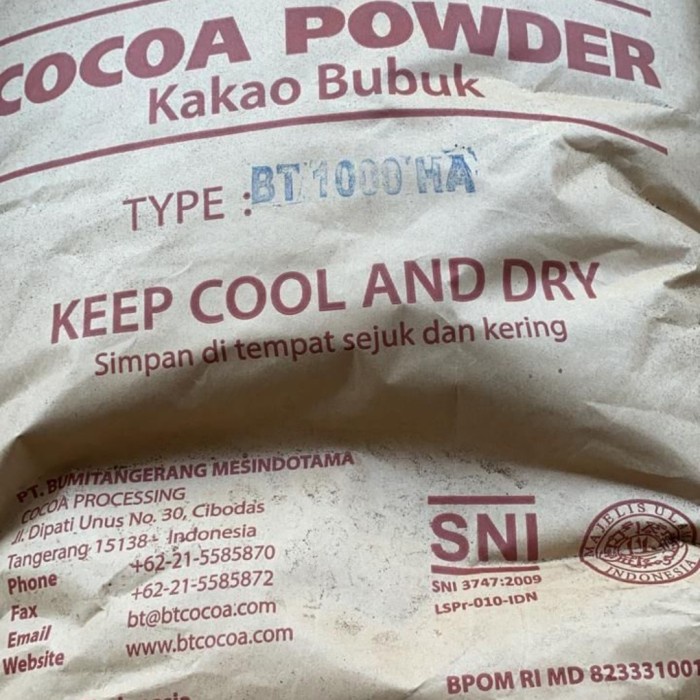 

Coklat Bubuk Bt Cocoa 1000 Ha 020