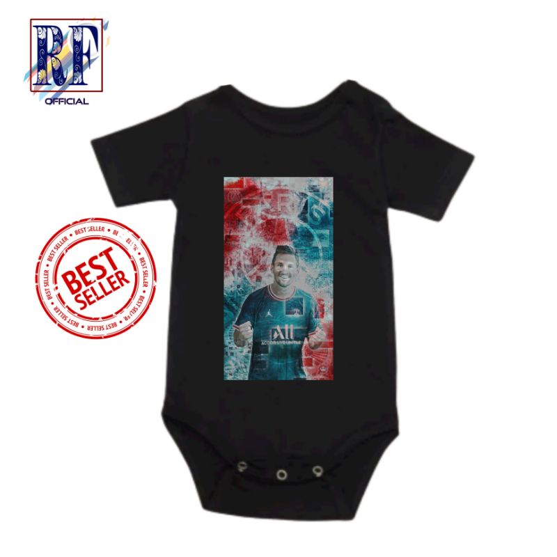 BAJU BAYI / JUMPER BAYI PSG X MESSI / MESSI / HITAM / USIA 0-12 Bulan / BEST SELLER TERLARIS murah