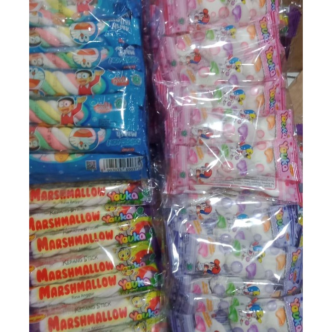

permen ranjani marshmallow youka kepang aneka rasa doremon