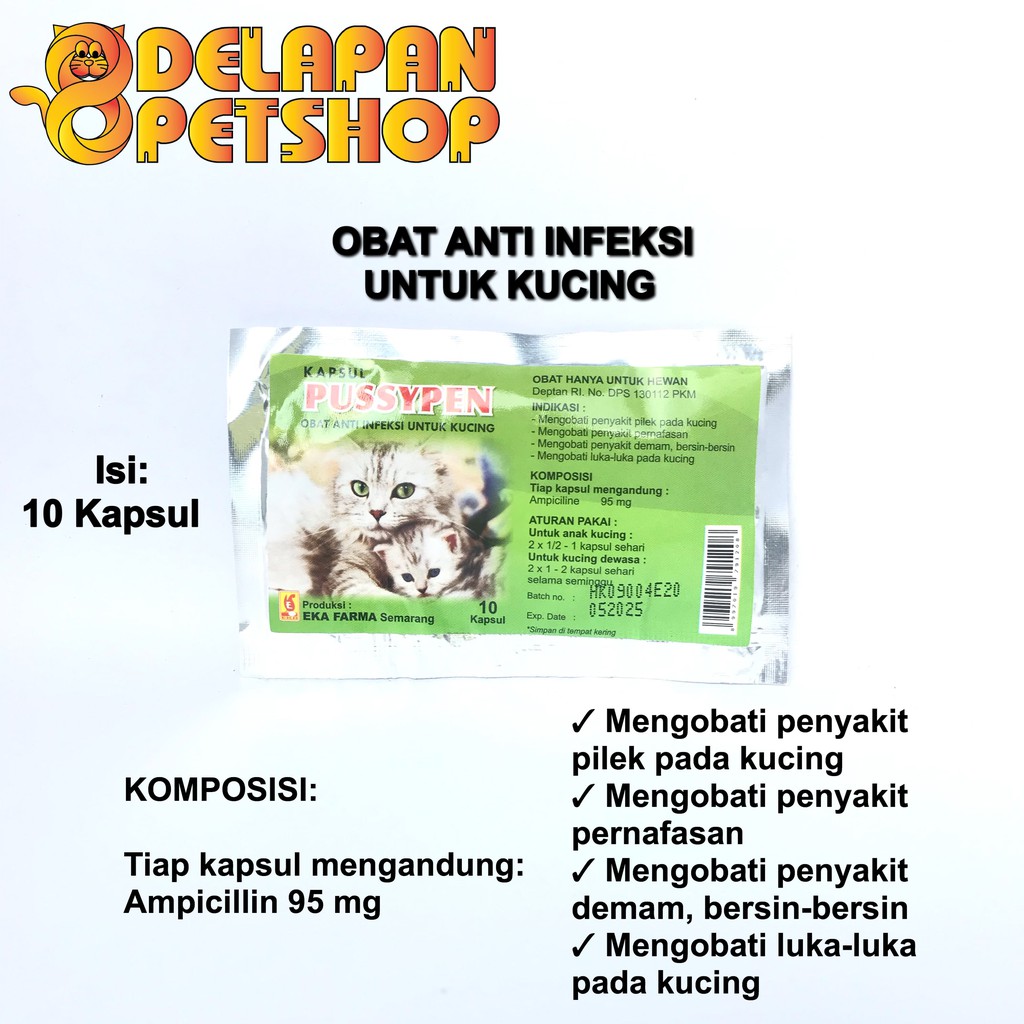 PUSSYPEN Obat Anti Infeksi untuk Kucing