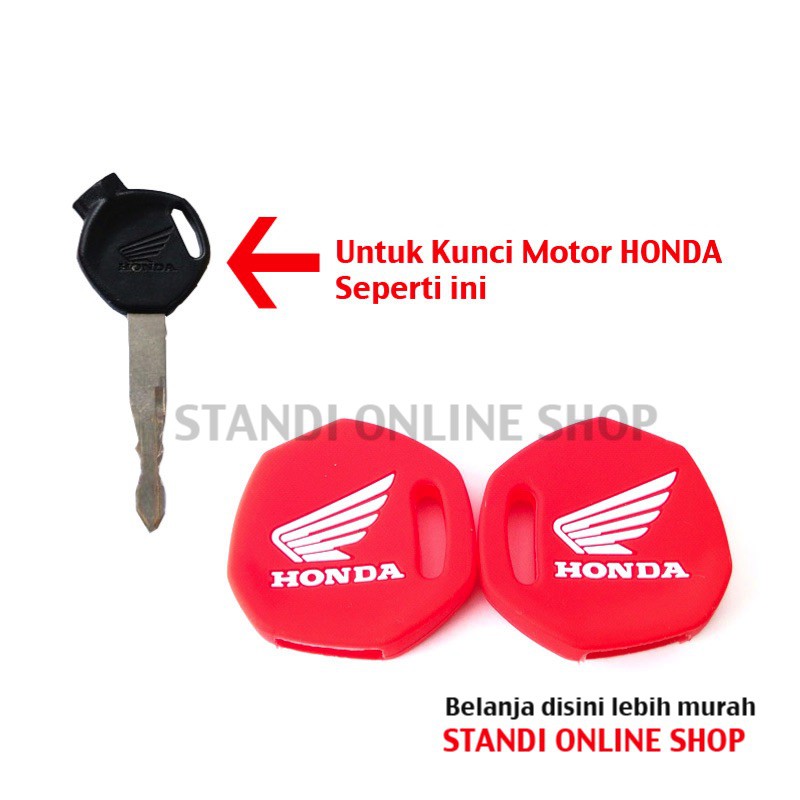 Kondom Kunci Silikon Kunci Keyshirt Motor Honda PCX Vario Murah Merah