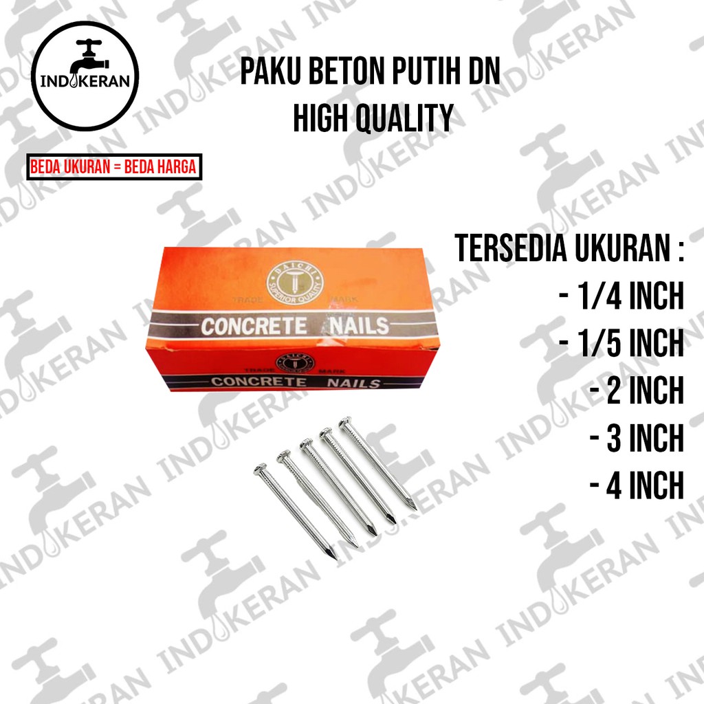 INDOKERAN - Paku Beton Putih DN - High Quality