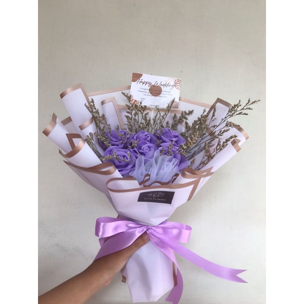 BUKET BUNGA ARTIFICIAL MIX SIZE L/BUKET BUNGA PALSU/ BUKET BUNGA MAWAR MATAHARI/ANNIVERSARY WISUDA