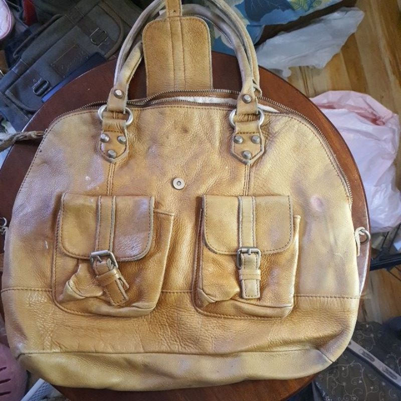 tas tote selempang preloved kulit asli brand en so en