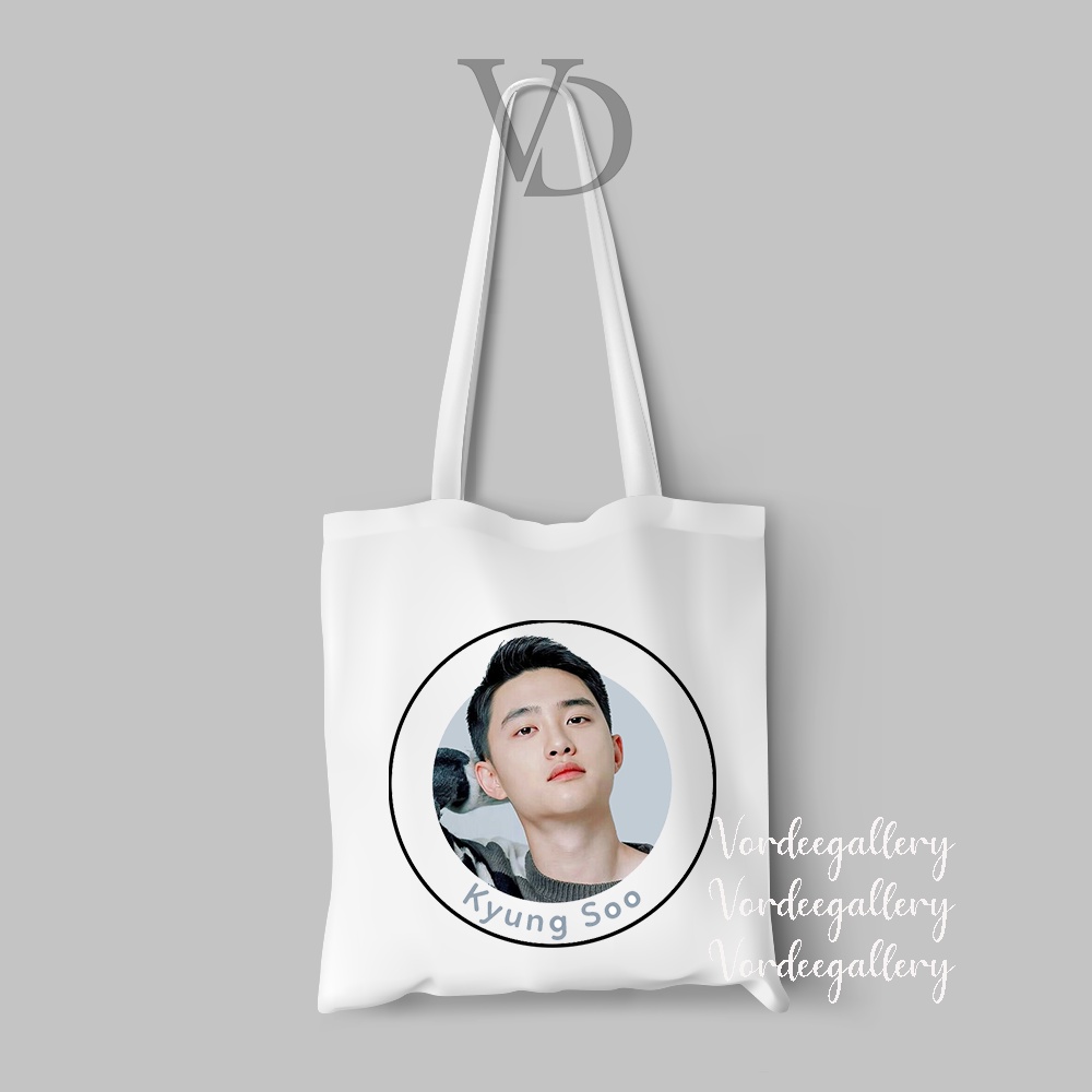 TOTE BAG BAHAN KANVAS MOTIF exo fanart  face / korean TOTEBAG / TAS BELANJA