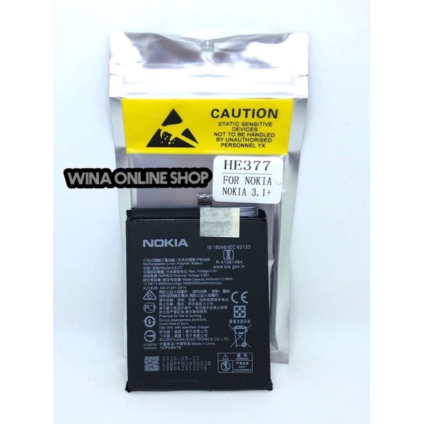 Baterai Nokia 3.1 HE377 / HE363 / nokia 3.1plus