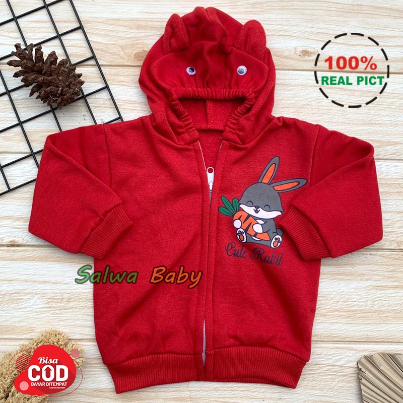 Jaket Karakter Bayi Motif Kelinci Usia 3-12 Bulan Almeera Baby and Kids