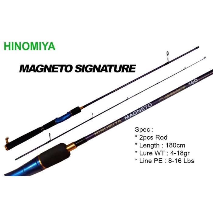 Joran Pancing Rod HINOMIYA MAGNETO SIGNATURE 602 / 180cm (Line Test 8-16lbs)