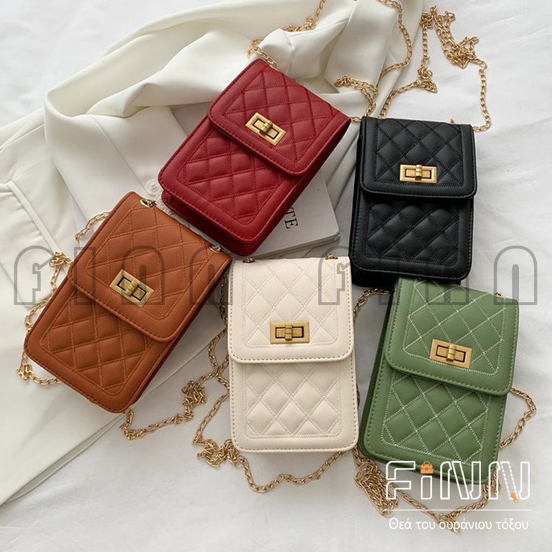 Tas HP Wanita Rantai Casual Fashion / Tas Selempang Handphone Rantai Wanita