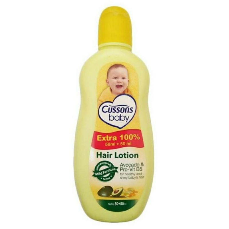 Cussons Baby hair Lotion Aloe Vera 100ml + 100ml 50ml + 50ml Minyak Rambut bayi cussons