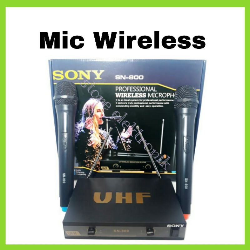 Mic Wireless Sony Sn 800 Microphone Double Mic Wireless SN - 800