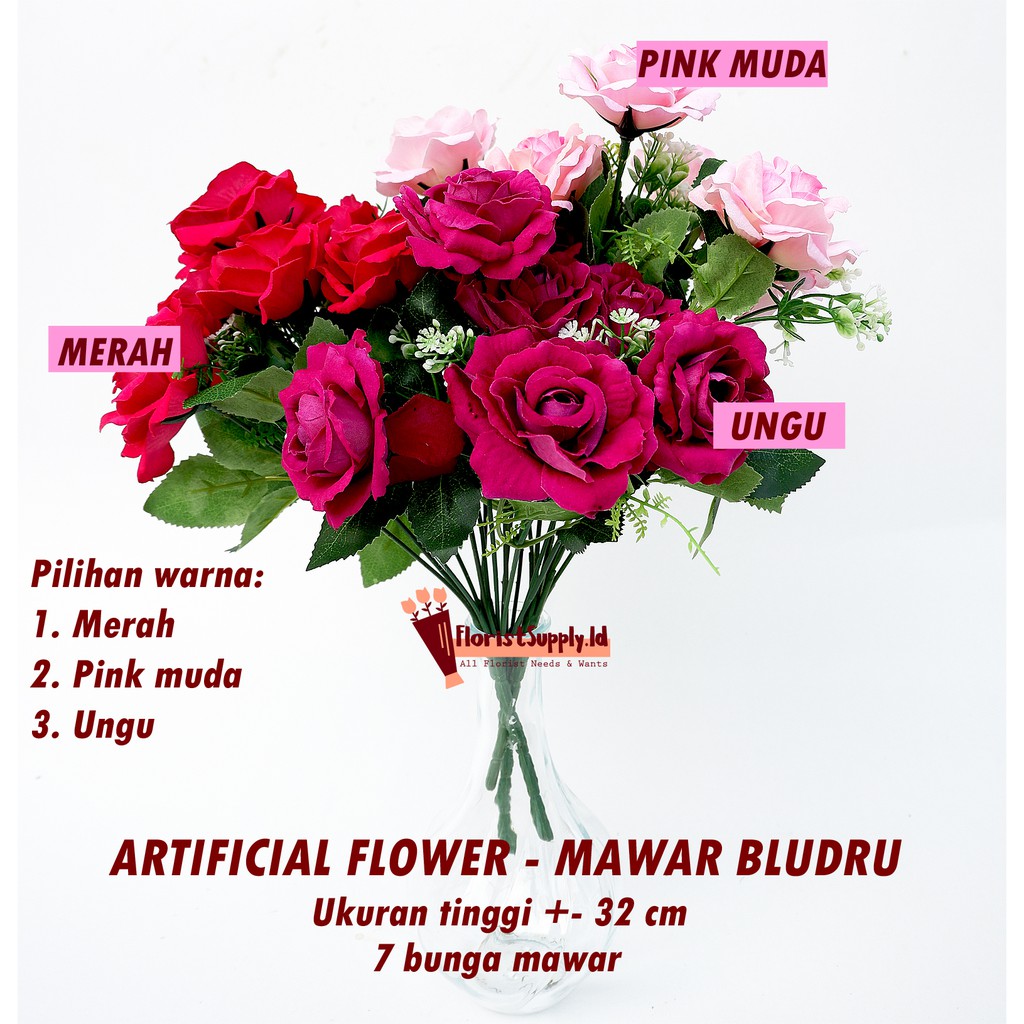 Artificial Flower Bunga  Palsu Mawar Beludru  AFB 