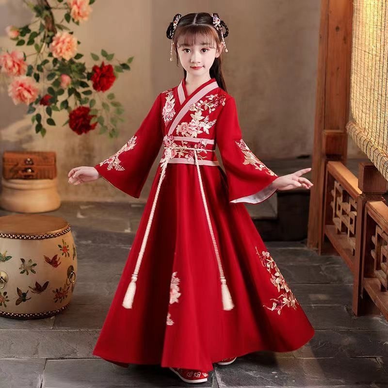 Hanfu girls' children's Chinese style super fairy ancient dress little girls' Ru skirt summer thin l