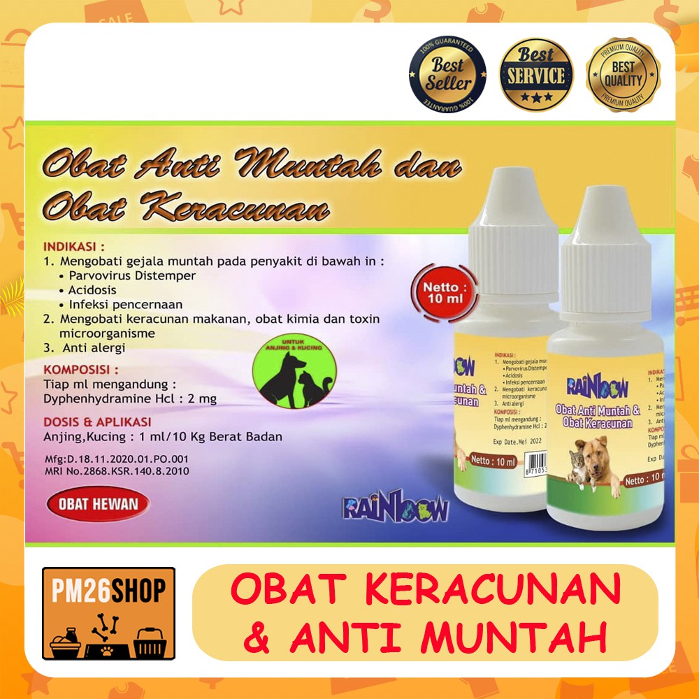 Obat Keracunan Anjing Kucing dan Obat Muntah Anjing Kucing