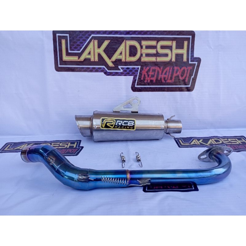 KNALPOT RCB LEHER BLUEMOON ALL MATIC (INLET 38/50) BEAT MIO VARIO AEROX SCOOPY NMAX PCX LEXI ADV GENIO FREEGO XRIDE SPACY XEON SPIN DLL
