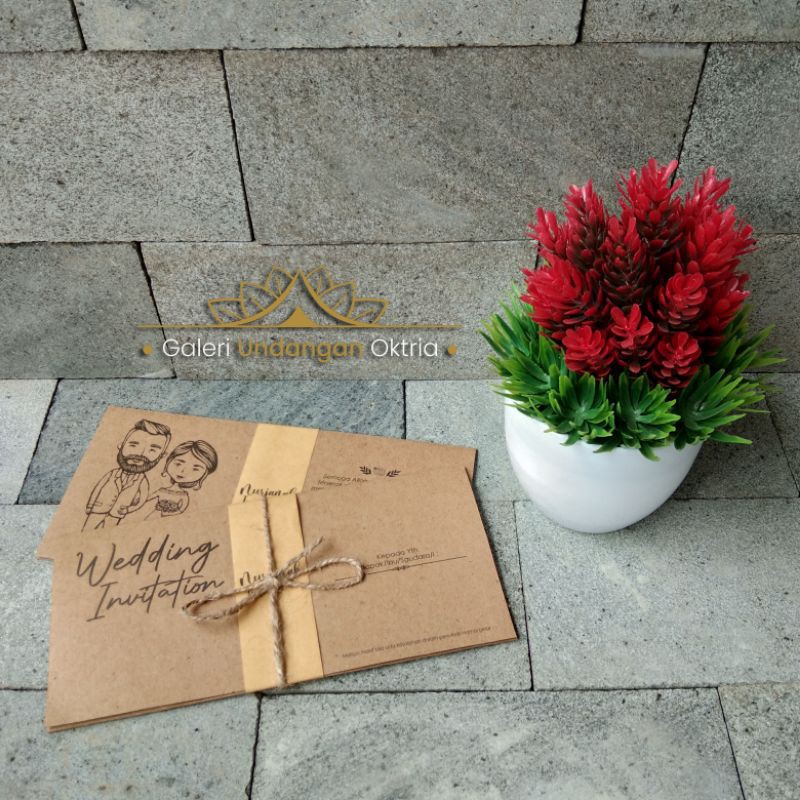 Undangan Rustic Tali Rami Murah