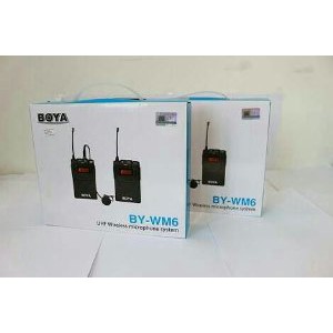 Jual Wireless clip on Boya By WM6 UHF 48 channell Berkualitas