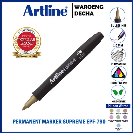 

SPIDOL PERMANEN ARTLINE Supreme Permanent Marker Metalic Colour EPF-790