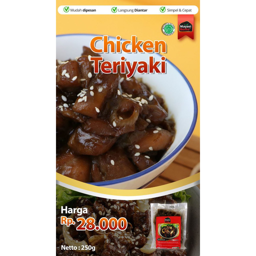 

Mayesi Bento / Chicken Teriyaki/ Chicken Teriyaki Siap Saji Halal
