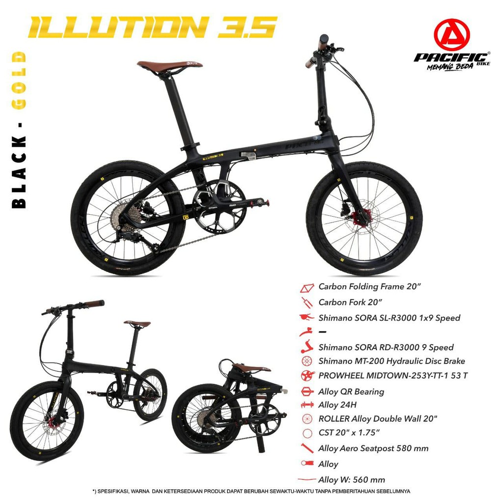 pacific folding bike carbon