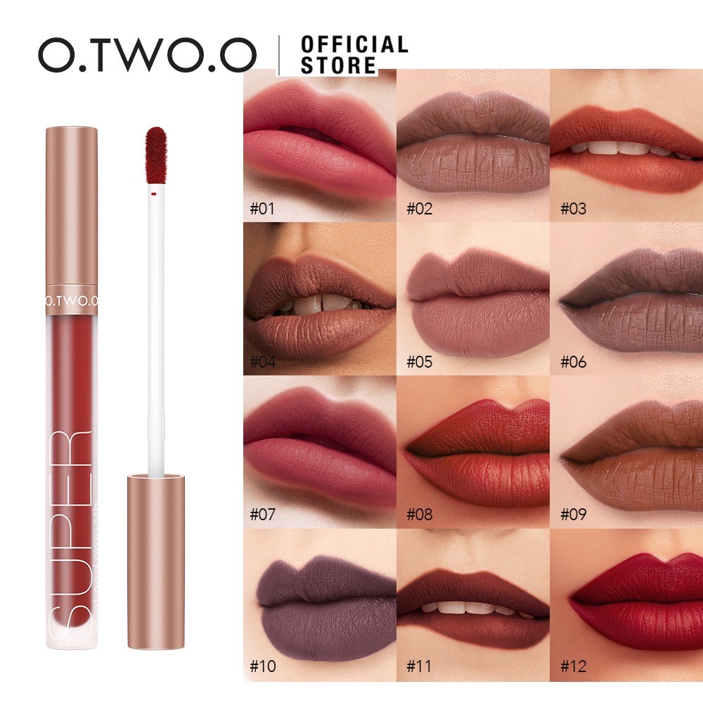 O.Two.O Lipgloss Honey Whisper Lip Velvet Matte Glazer Perfect Anti Air Tahan Lama 24 Jam OTWOO