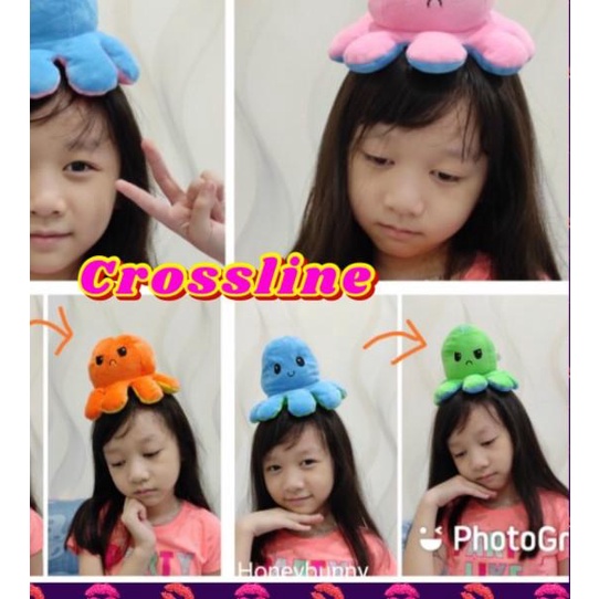 Boneka gurita mood octopus reservable viral tiktok - Merah Muda