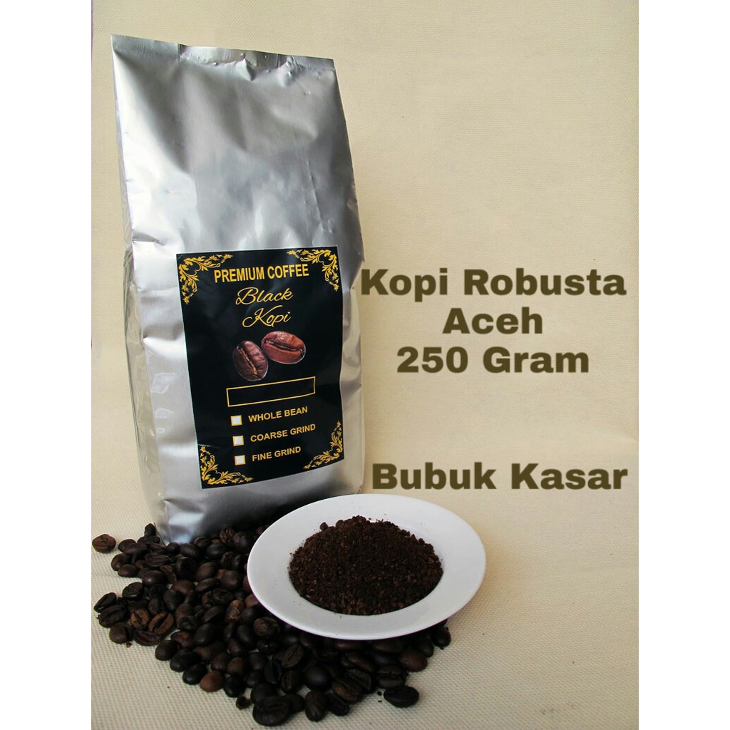 

KOPI ROBUSTA ACEH 250 Gram - KOPI ACEH ULEE KAREENG - BUBUK KASAR