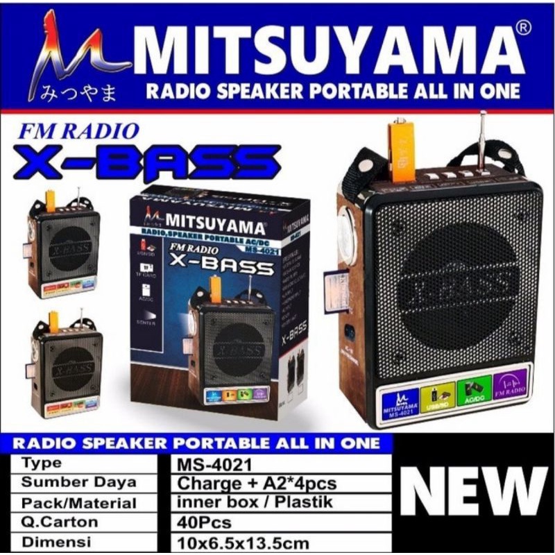 Radio Speaker Mitsuyama MS-4021 X-BASs