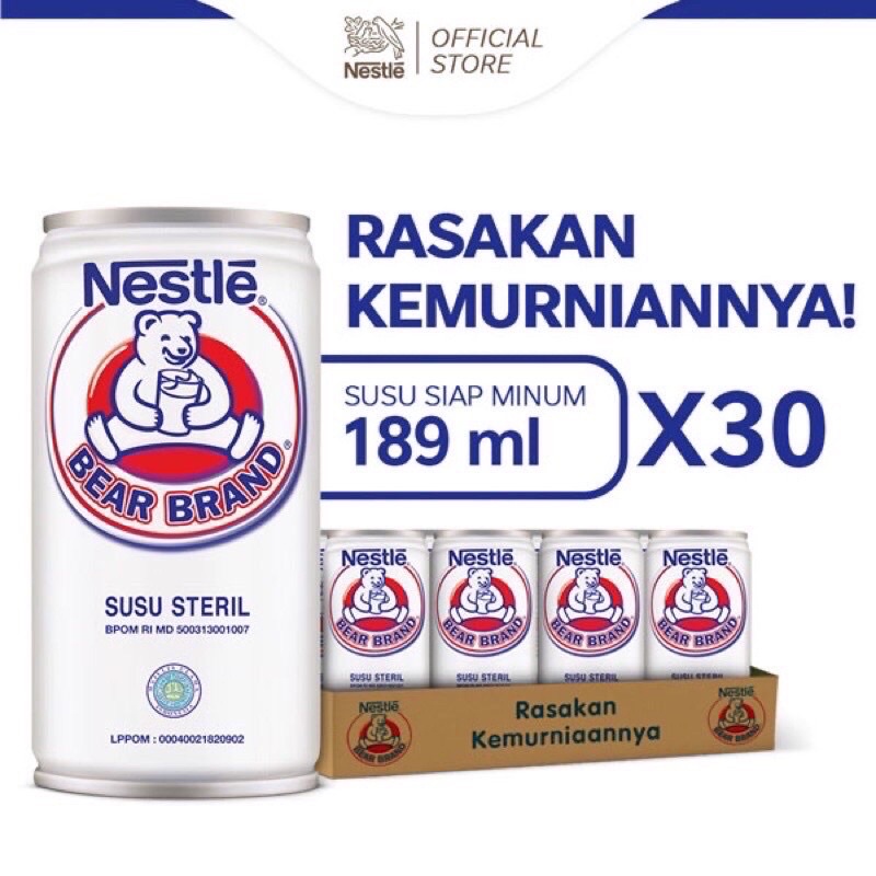 SUSU BEAR BRAND / SUSU BERUANG / BEAR BRAND MILK (1 DUS ISI 30 KALENG)