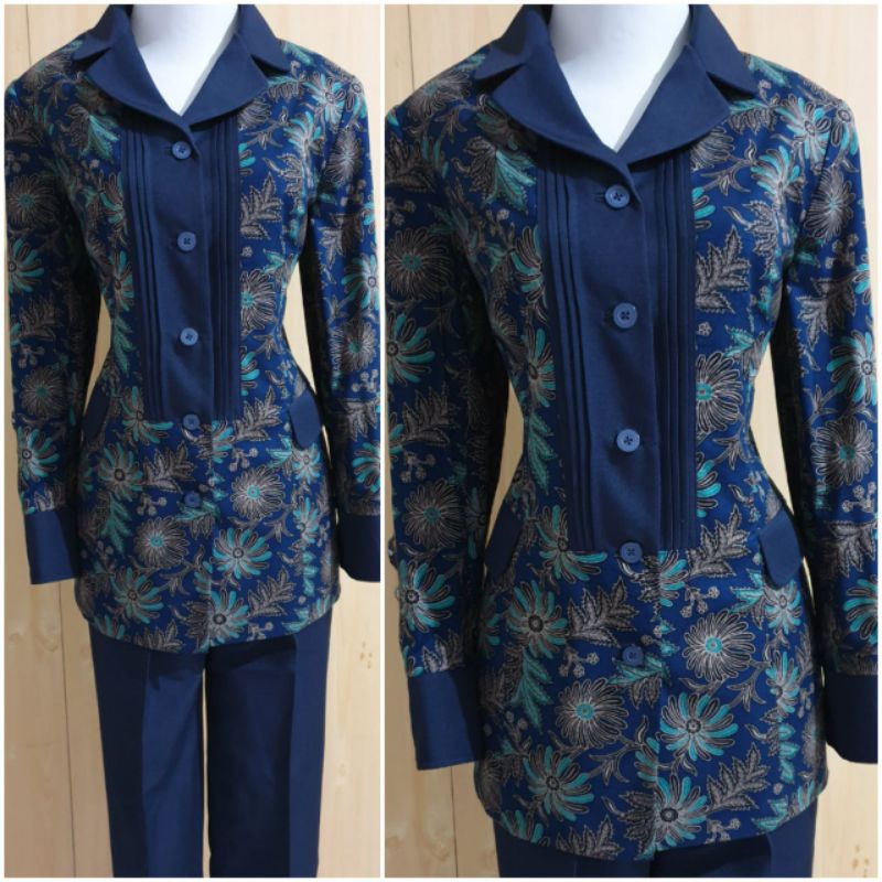 SERAGAM BATIK DONGKER/NAVY/SERAGAM KANTOR/SERAGAM KERJA/SERAGAM DINAS/SERAGAM GURU/SERAGAM BATIK DON