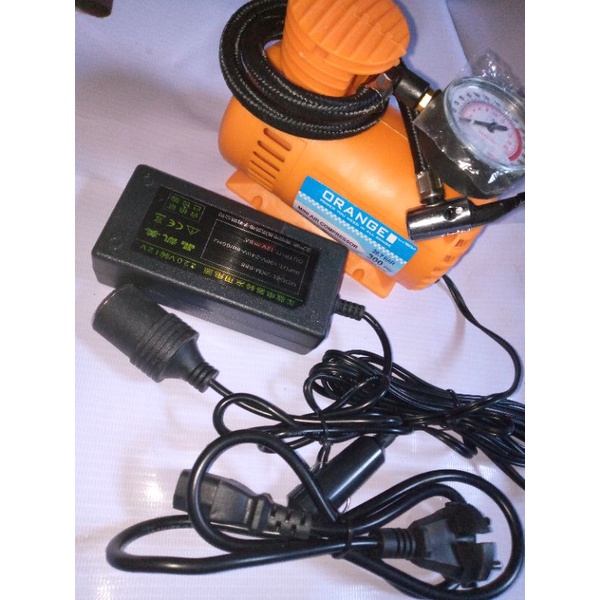 mini kompresor lengkap sama adaptor ac/dc