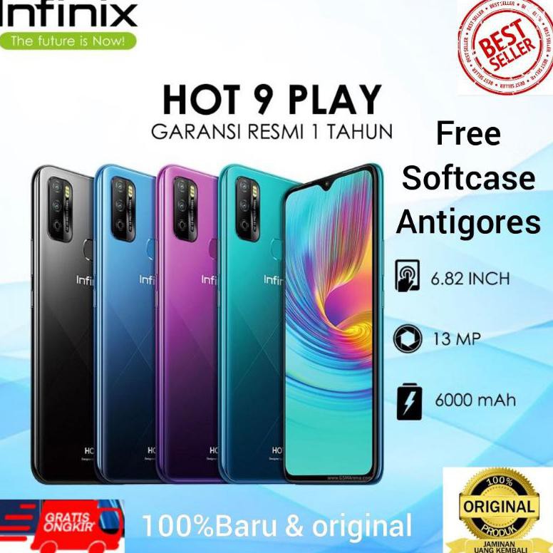 ✨ BISA COD✨ Infinix hot 9 play Baru 4/64GB+2/32GB Garansi resmi EKSLUSIF Kode 47