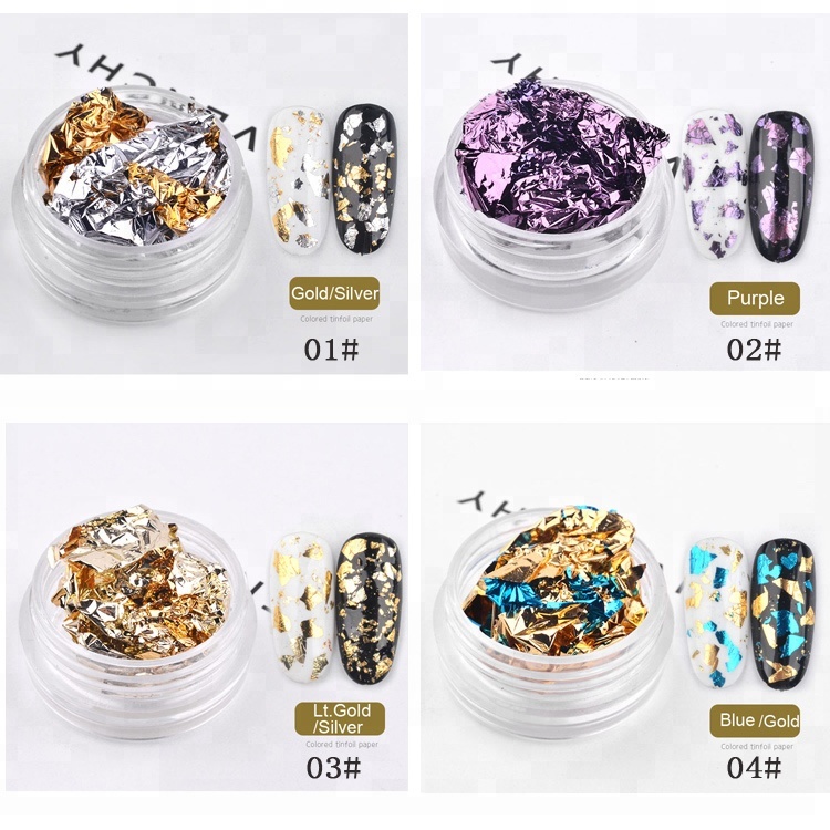 Nail Art Aluminium Foil Flakes