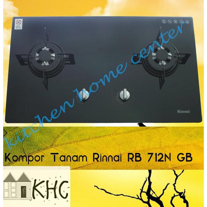 Kompor Tanam Gas Rinnai Rb - 712N - Gb - Terbaik 