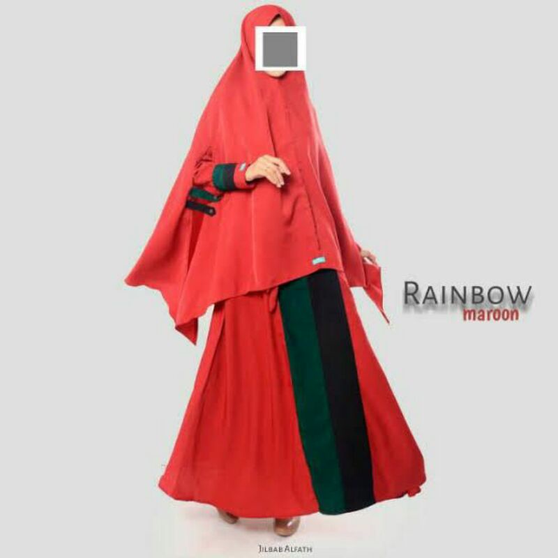 GAMIS RAINBOW BY JILBAB ALFATH BAHAN WOLLYCREPE GAMIS POLOS KOMBINASI WARNA