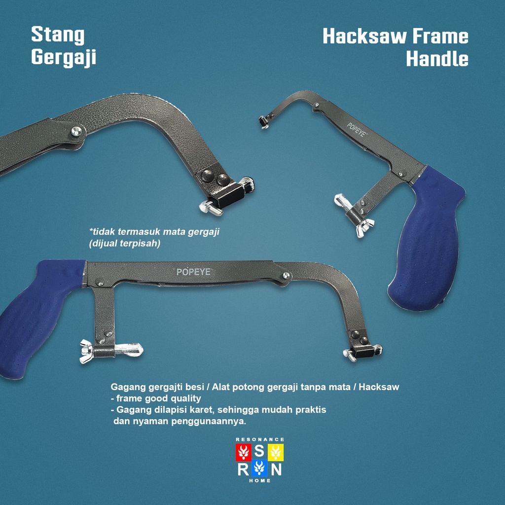 Stang Gergaji Besi l Gagang l Pegangan l Hacksaw Frame Resonance Home