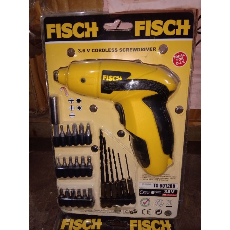 Mesin Bor Obeng Portable Mini Fisch Elektric Charge Bor Cas Cordless