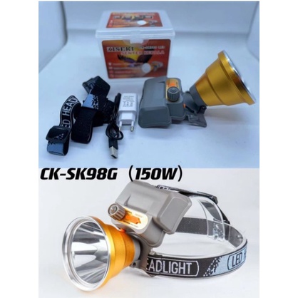 Kiseki Senter Kepala CK - SK 98G LED 150Watt / Head Lamp Super Terang 150Watt