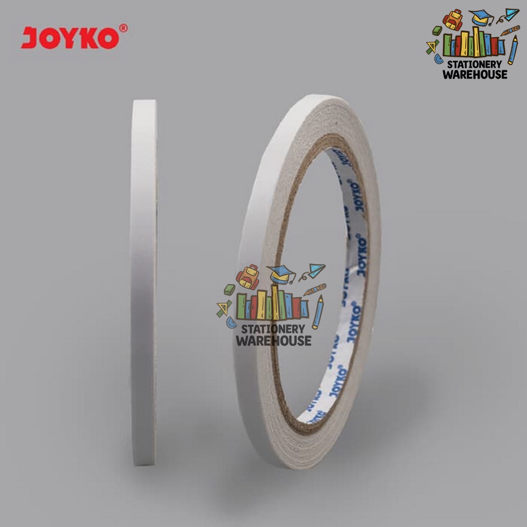 

Double Tape / Double Tip / Double Sided Tape Perekat 2 Sisi Joyko 6 mm x 15 yard /6mm