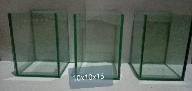 Soliter kaca 10x10x15 ( aquarium cupang )