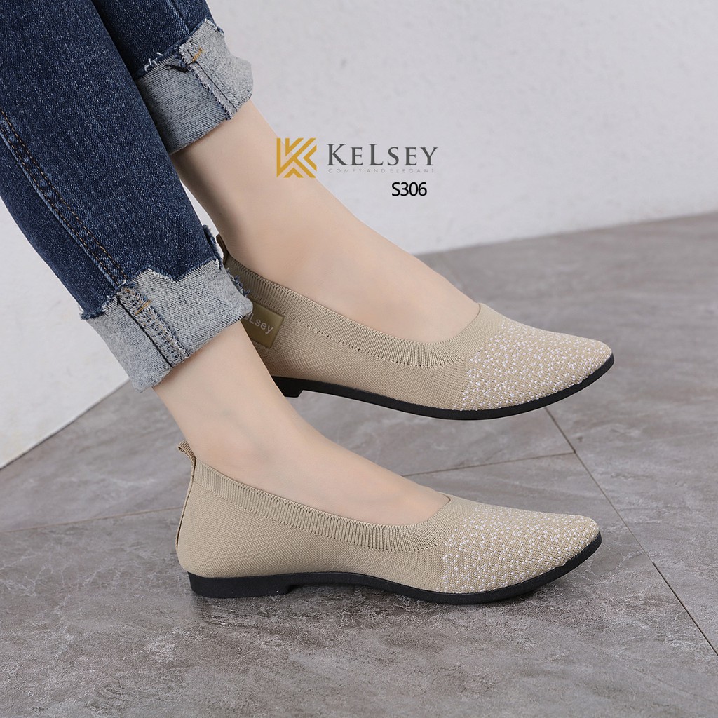 Kelsey Sepatu  Slip On Wanita  / Sepatu Flat Wanita S306 (3PSG 1KG)