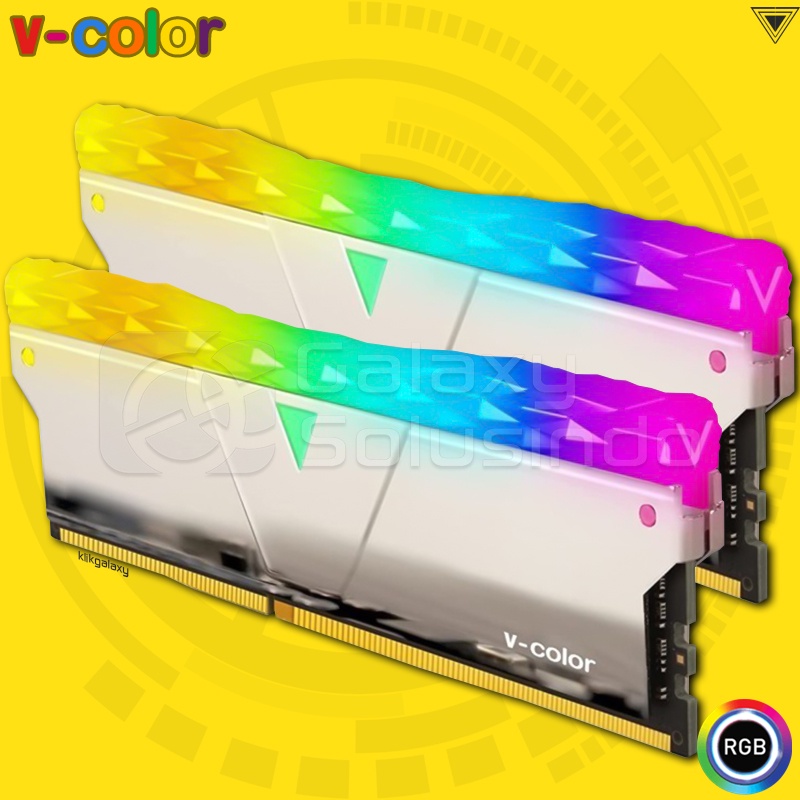 V-COLOR Prism PRO RGB 32GB (2x16) DDR4 3200MHz - Silver Memory RAM