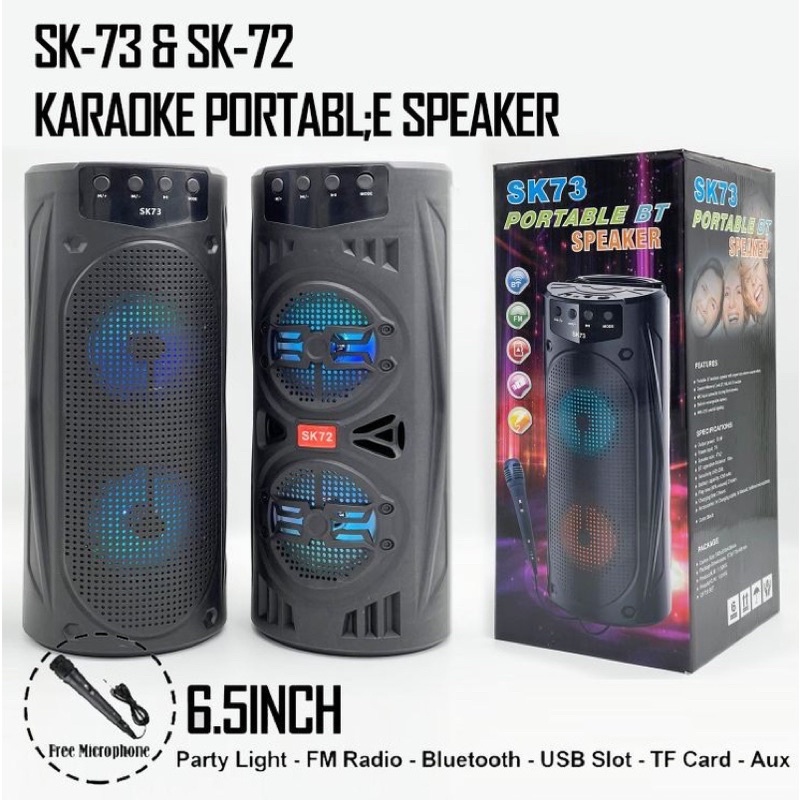 Speaker Bluetooth portable Sk72 SK73 Salon free microfon /spiker